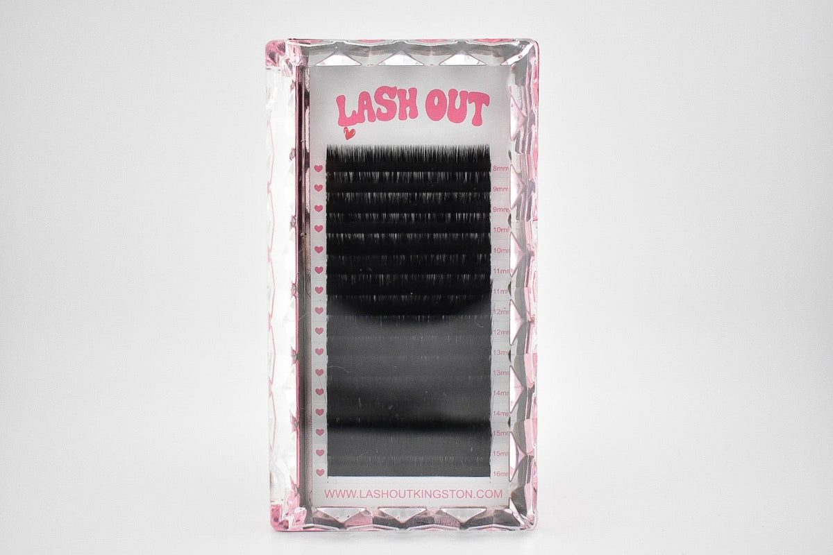 LashOut lash tray packaging; image is representative of the tray