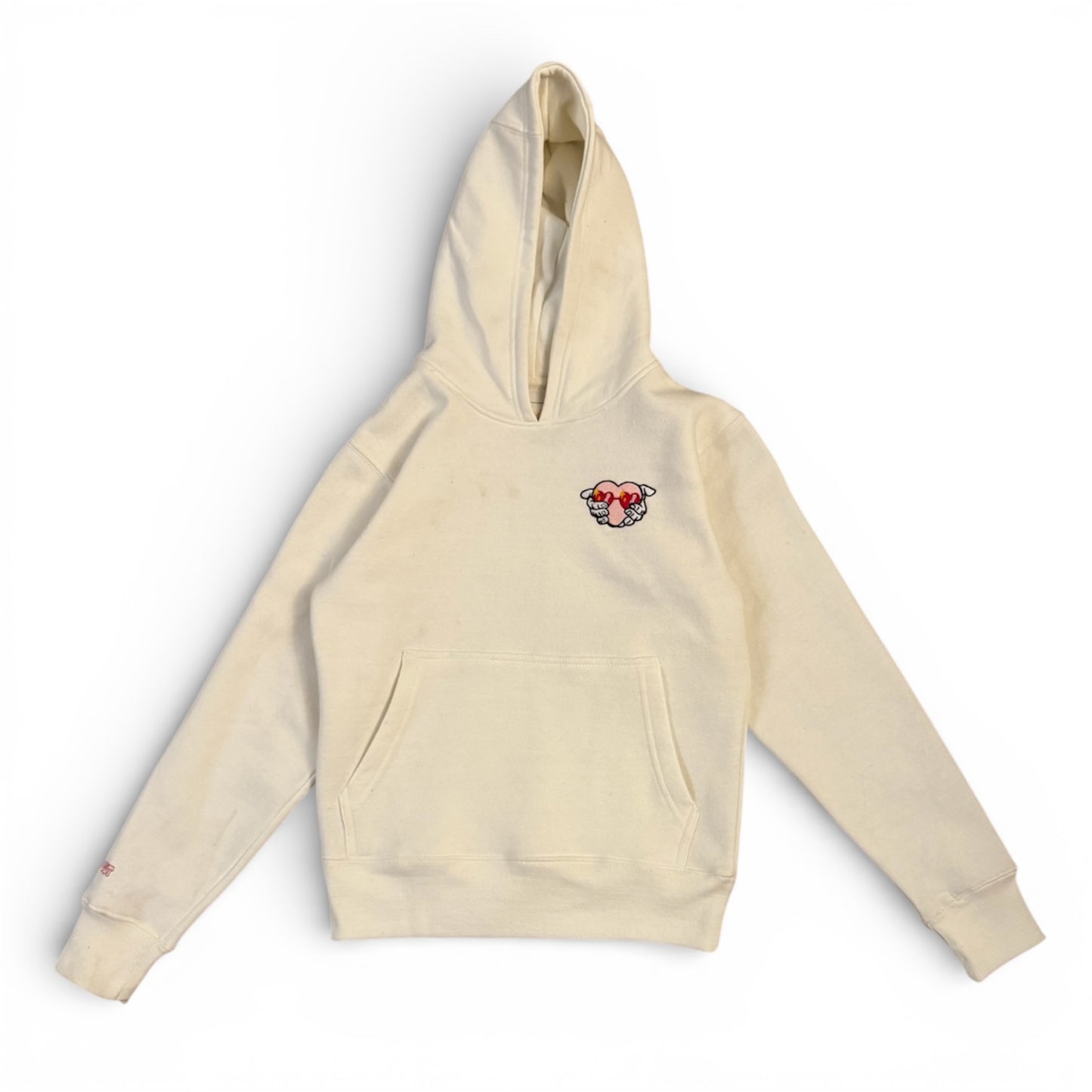 Sending Love Embroidery Hoodie White