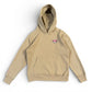 Sending Love Embroidery Hoodie Tan