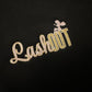 LashOut Signature Embroidered Oversized Cropped Hoodie